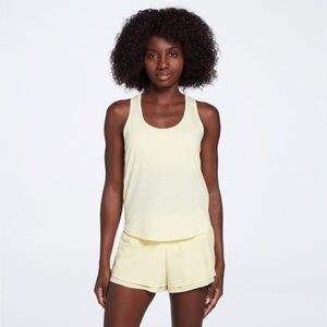 *NWT* CALIA Women's Scoop Neck Racer Back Tank Top in Lemon Chiffon, Size XL